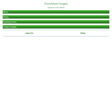 Tablet Screenshot of churchdownsurgery.co.uk